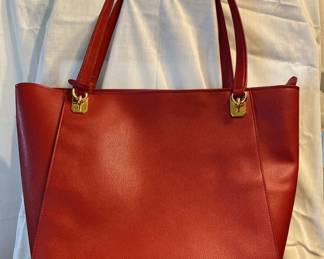 https://www.ebay.com/usr/agesagoestatesales CV1074 LARGE RED LEATHER RALPH LAUREN TOTE PURSE BAG
