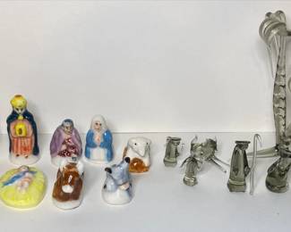 https://www.ebay.com/usr/agesagoestatesales CV1080 MINIATURE NATIVITY SETS, LA MADELIENE CHINA AND VENETIAN GLASS