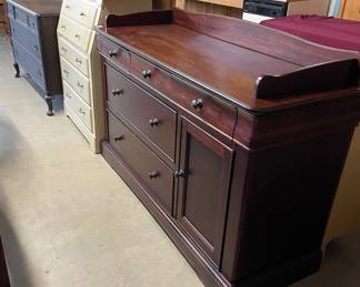 Vintage and contemporary furniture pieces.