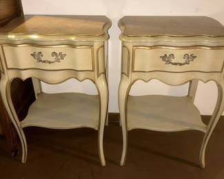 Pair of vintage French Provincial end tables