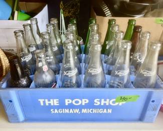 National Beverage vintage pop bottles, other advertising pop bottles