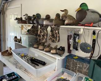 Still have Ducks and Painted Fabric Antique Ducks and
Jars of Nails, Screw, bolts and Nuts