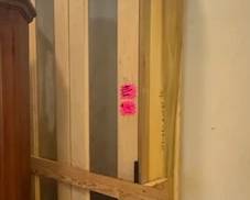 Aspen wood Hand- made Beveled Glass Door