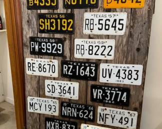 Lots and Lots of Vintage Auto and Motorcycle License Plate Various Color and Sizes