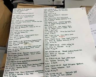 Small Inventory List in 804 PineHollow Estate Sale