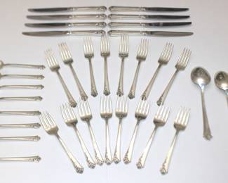 Heirloom Sterling Damask Rose  flatware 