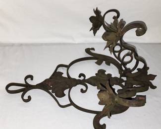 rutic pair wroughtiron wall sconces  RHB