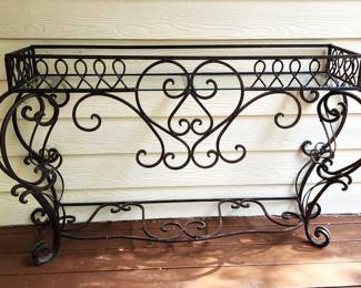 wrought iron console table RHB