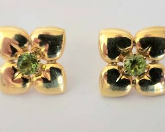 14k gold & peridot earrings RHA