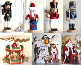 selection of Christmas nutcracekrs etc.  RHA