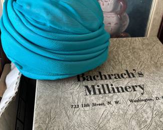 vintage hat from Bachrack's Millinery, Washington, D.C.