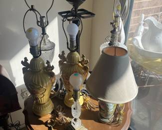 assortment of lamps