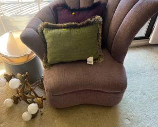 Pair of unique purple chairs. Like-new!