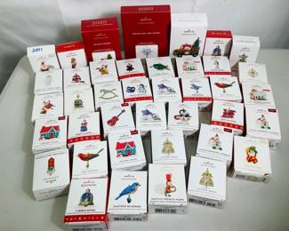 JUCR305 Hallmark Keepsake Xmas Ornaments Collection III Wide variety of smaller ornaments. All in original boxes.