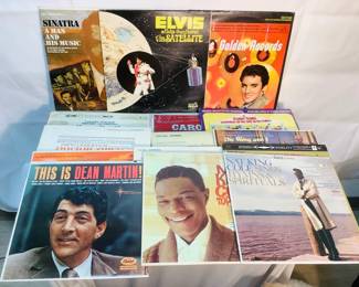 GRLE317 Vintage Vinyl Collection III Albums cover wide array from Nat King Cole, Dean Martin, Frank Sinatra, Elvis and many Sound Tracks from Rogers and Hammerstein and more.