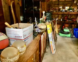 Antique dressers and desks.