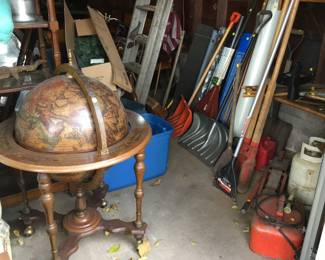 Yard tools, hand tools, power tools, gas cans, automotive items.