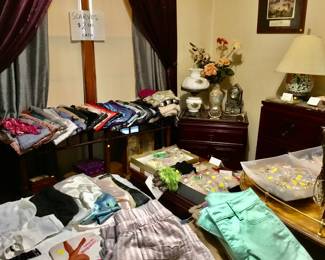 Drapes, scarves, costume jewelry.