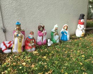 Christmas blow molds.