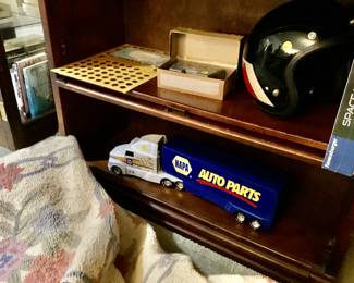 Vintage toys, helmet.