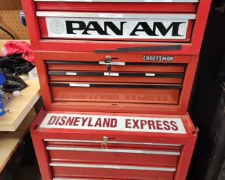 Red Craftsman Tool Chests - Lots of Tools in this Garage! 