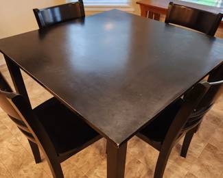 Square Dining Table with 4 Dining Chairs