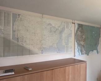 TWO LARGE USA MAPS