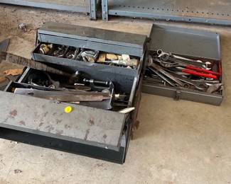 METAL TOOLBOXES W/ VARIOUS TOOLS