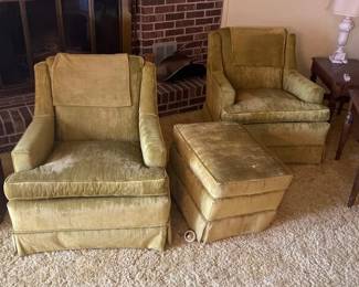 CHAIRS AND OTTOMAN