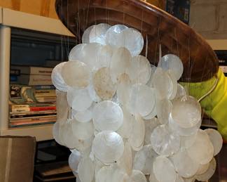 Capiz shell chandelier 