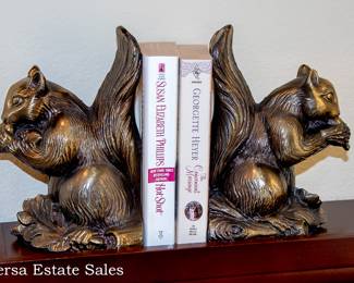 Brass Squirrel bookends
