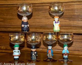 Set of Goebel Figural Stemware