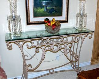 Wrought Iron Console Table