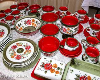 Large Stoneware dinnerware set