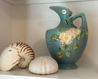 A57 - Priced Individually. Left to Right. $20, $8, $10 Pitcher has been repaired and does have chips. 