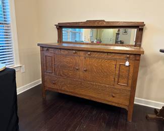 A1 - $450. Antique Oak Buffet measures 60" wide x 23" deep x 52.5" tall. Wood is in excellent condition. Solid piece. 