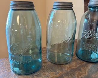 A75 - $10 each 1/2 gallon Blue Ball Jars. 5 available. 