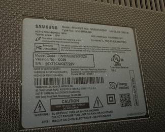 A18 - $125. 55" Samsung TV Smart TV 4K UHD.  (December 2017 manufacture) currently wall mounted - does NOT come with wall mount but I do have the stand. Model Samsung UN55MU6290F. Smart TV 4K UHD. 