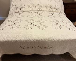 A20 - $350. Queen size upholstered headboard with original mattress factory adjustable base & clean mattress. 