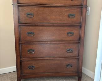 A21 - $150. Dresser measures 40" wide x 18" deep x 54" tall. 