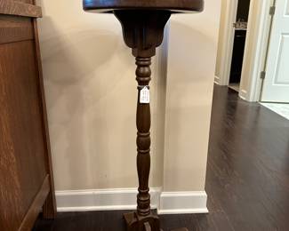 A2 - $25. Painted wood Plant Stand. Measures 14.25" round x 38.25" tall. 