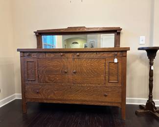 A1 - $450. Antique Oak Buffet measures 60" wide x 23" deep x 52.5" tall. Wood is in excellent condition. Solid piece. 