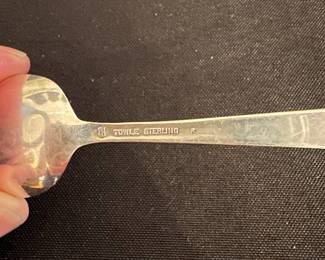 S1 - $1100. Towle Sterling “Old Lace”. 5 pc table setting for 8 + 4 serving pieces. Set has been used and does show some wear. 