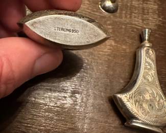 J21 - $40 each perfume / snuff bottles. Sterling. $10 each tiny funnels. 