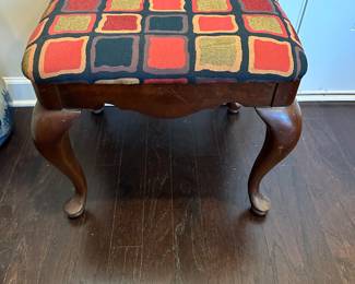 A8 - $25. Thomasville Upholstered Stool. Measures 17" x 20" x 17.5 tall. 
