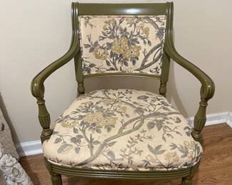 Green Floral Chair