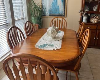 AVAILABLE FOR PRE-SALE, Large dining table with 6 chairs