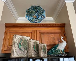 Lot of Peacock decor