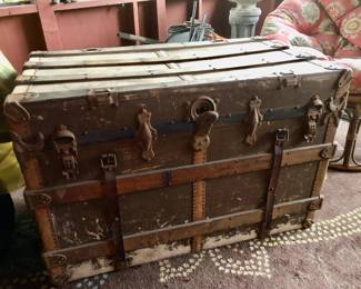 Large antique trunk.