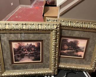 2 coordinating framed prints.  